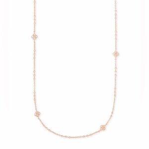 Kendra Scott Rue Long Strand Necklace rose gold
